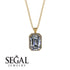 Halo Emerald Cut Diamond Necklace - Izabella No. 1 image 8