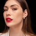 Halo Emerald Cut Sapphire Earrings - Izabella No. 29