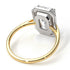 Two Tones Halo Emerald Cut Halo Diamond Engagement Ring - Izabella No. 77