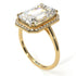 Halo Emerald Cut Halo Diamond Engagement Ring - Izabella No. 1