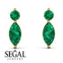 Hanging Marquise Emerald Earrings - Lacey No. 4