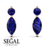 Hanging Marquise Sapphire Earrings - Lacey No. 14