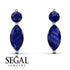 Hanging Marquise Sapphire Earrings - Lacey No. 15
