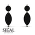 Hanging Marquise Black Diamond Earrings - Lacey No. 9 image 5