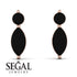 Hanging Marquise Black Diamond Earrings - Lacey No. 8 image 5
