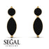 Hanging Marquise Black Diamond Earrings - Lacey No. 7 image 5