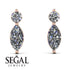 Hanging Marquise Diamond Earrings - Lacey No. 2