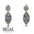 Hanging Marquise Diamond Earrings - Lacey No. 1