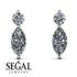 Hanging Marquise Diamond Earrings - Lacey No. 3