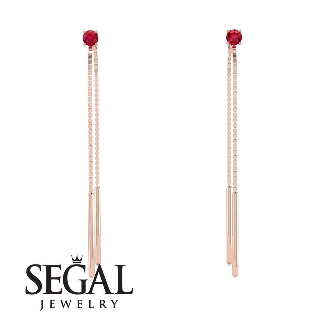 Hanging Ruby Earrings - Alaia No. 11