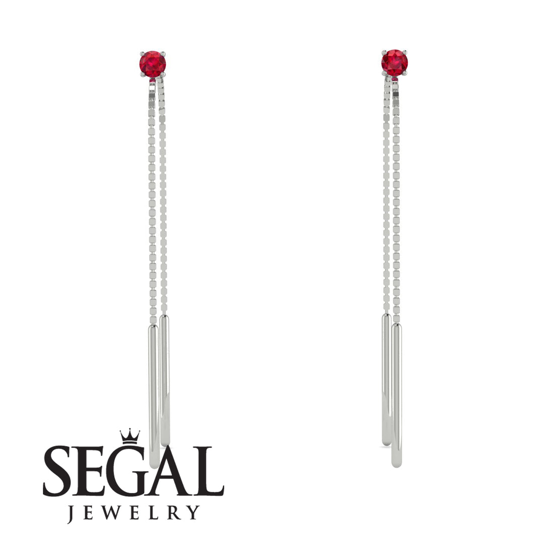 Hanging Ruby Earrings - Alaia No. 12