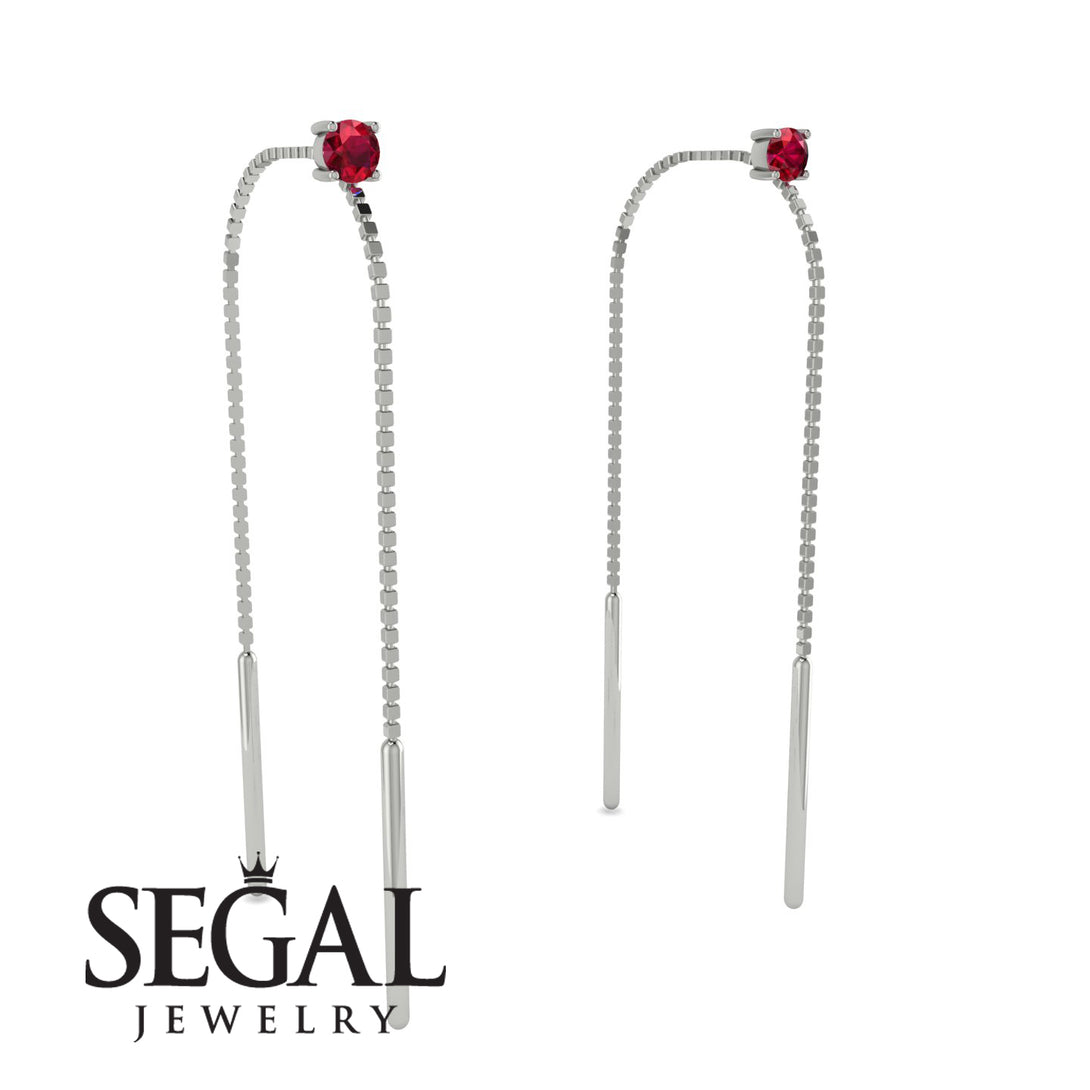 Hanging Ruby Earrings - Alaia No. 12