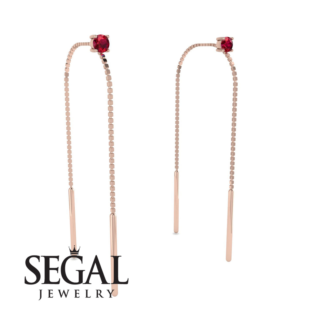 Hanging Ruby Earrings - Alaia No. 11