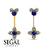 Hanging Sapphire Compass Earrings - Brittany No. 13