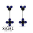 Hanging Black Diamond Compass Earrings - Brittany No. 69 image 8