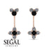 Hanging Black Diamond Compass Earrings - Brittany No. 8 image 8