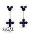 Hanging Black Diamond Compass Earrings - Brittany No. 68 image 8
