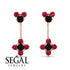 Hanging Black Diamond Compass Earrings - Brittany No. 53 image 8