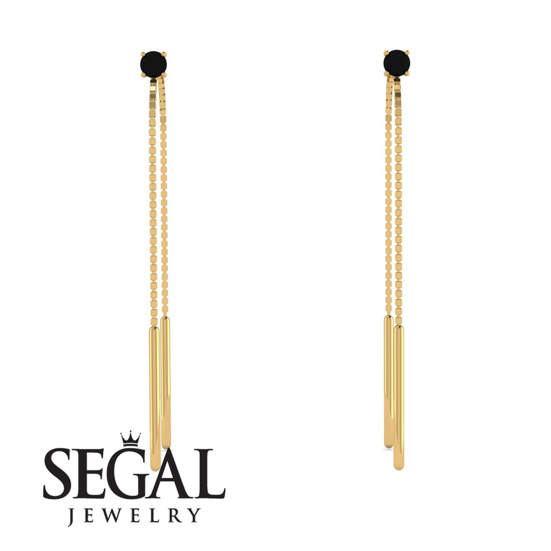 Hanging Black Diamond Earrings - Alaia No. 7