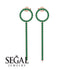 Hanging Circle Emerald Earrings - Lilah No. 5