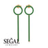 Hanging Circle Emerald Earrings - Lilah No. 4
