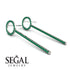 Hanging Circle Emerald Earrings - Lilah No. 6