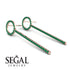 Hanging Circle Emerald Earrings - Lilah No. 5