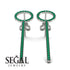 Hanging Circle Emerald Earrings - Lilah No. 6