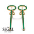 Hanging Circle Emerald Earrings - Lilah No. 4