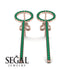Hanging Circle Emerald Earrings - Lilah No. 5