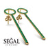 Hanging Circle Emerald Earrings - Lilah No. 4 image 4