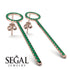 Hanging Circle Emerald Earrings - Lilah No. 5