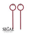 Hanging Circle Ruby Earrings - Lilah No. 12