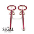 Hanging Circle Ruby Earrings - Lilah No. 11