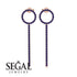 Hanging Circle Sapphire Earrings - Lilah No. 14