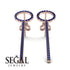 Hanging Circle Sapphire Earrings - Lilah No. 14 image 3
