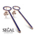 Hanging Circle Sapphire Earrings - Lilah No. 14