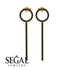 Hanging Circle Black Diamond Earrings - Lilah No. 7
