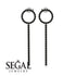 Hanging Circle Black Diamond Earrings - Lilah No. 9