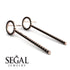 Hanging Circle Black Diamond Earrings - Lilah No. 8