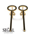 Hanging Circle Black Diamond Earrings - Lilah No. 7