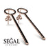 Hanging Circle Black Diamond Earrings - Lilah No. 8 image 4