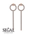 Hanging Circle Diamond Earrings - Lilah No. 2
