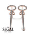 Hanging Circle Diamond Earrings - Lilah No. 2 image 3