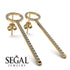 Hanging Circle Diamond Earrings - Lilah No. 1