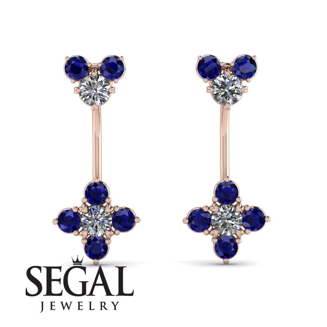 Hanging Diamond Compass Earrings - Brittany No. 62