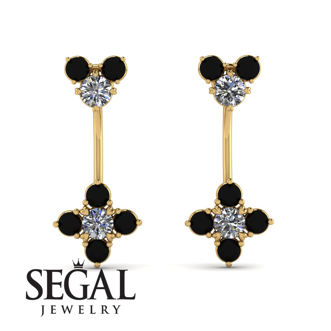 Hanging Diamond Compass Earrings - Brittany No. 31