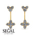 Hanging Diamond Compass Earrings - Brittany No. 1
