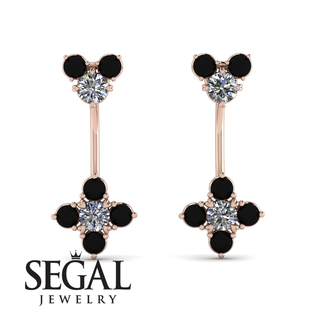 Hanging Diamond Compass Earrings - Brittany No. 32