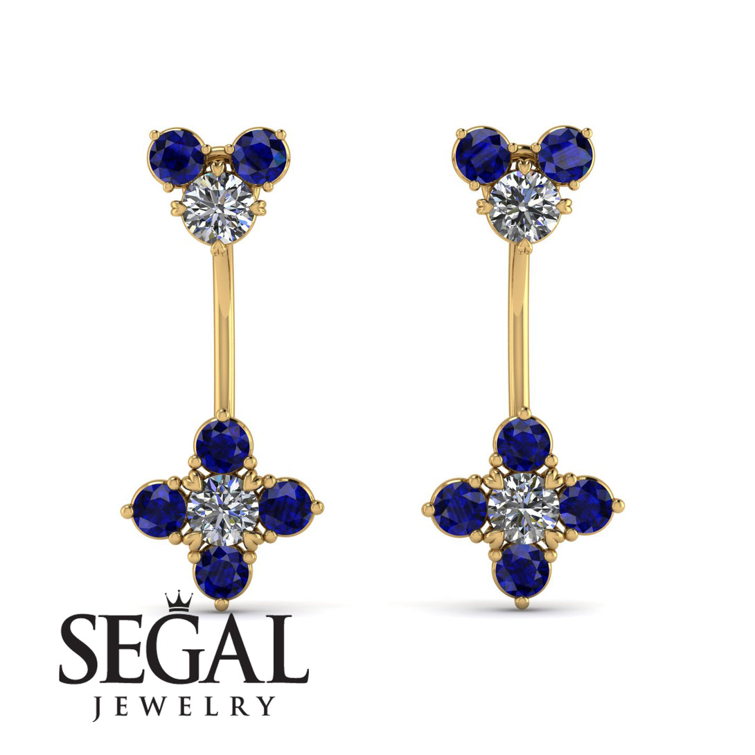 Hanging Diamond Compass Earrings - Brittany No. 61